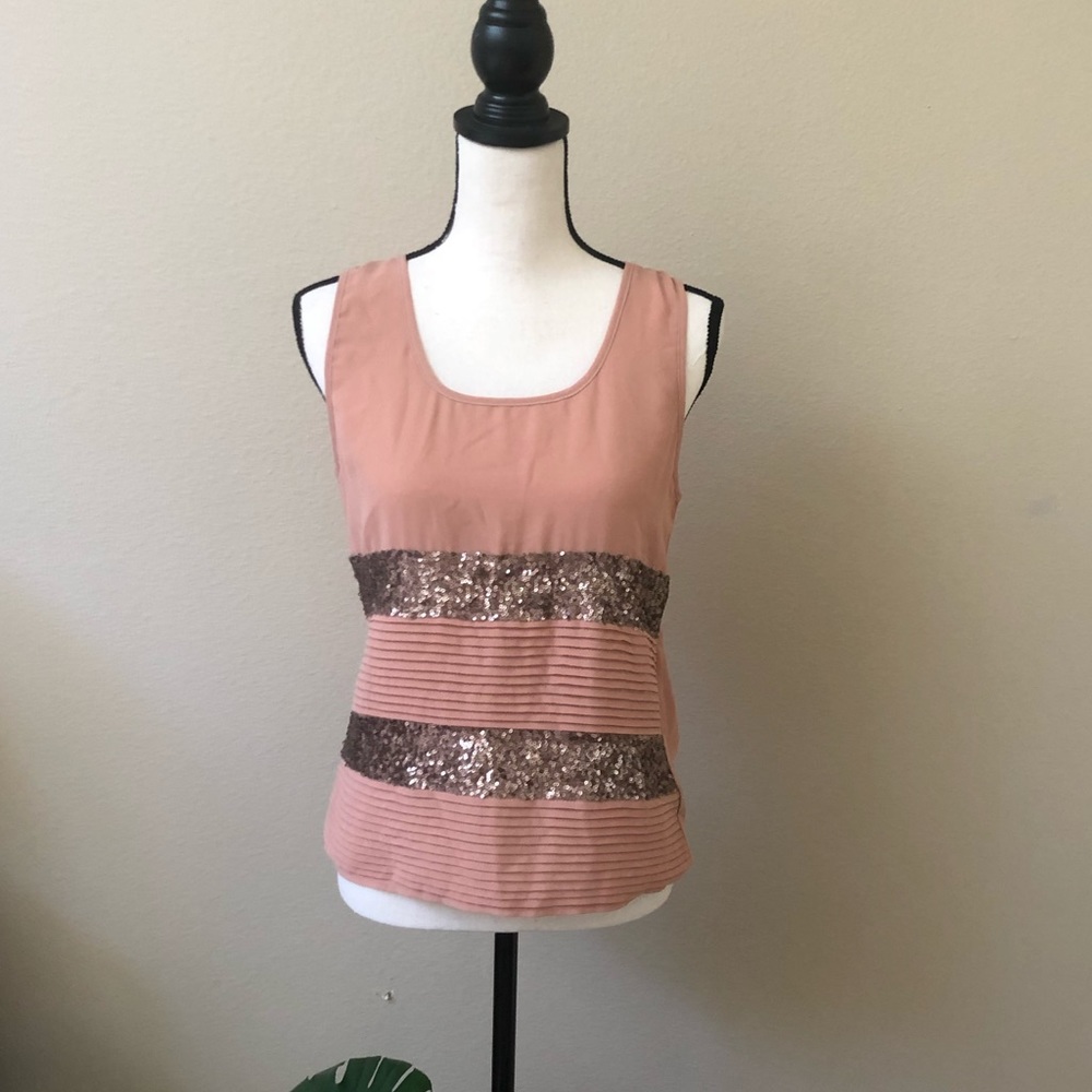 Chiffon+Sequins top